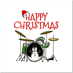 Christmas Drums Drummer Drum Teacher Xmas 2022 Posters and Art